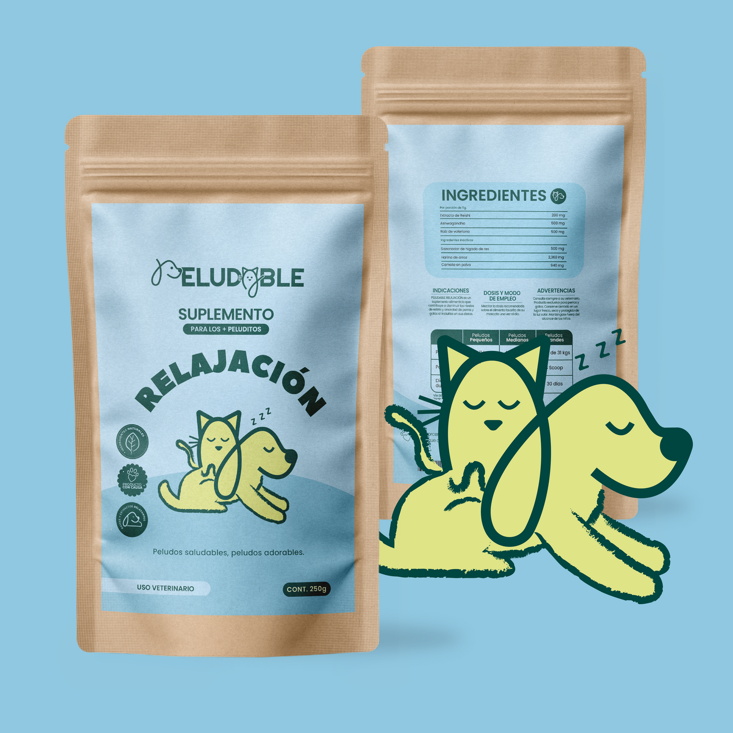 Relajación Suplemento Alimenticio Para Mascotas