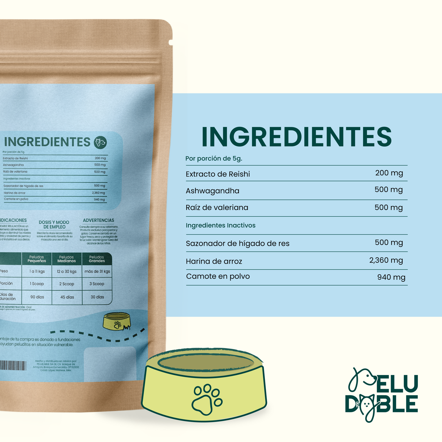 Relajación Suplemento Alimenticio Para Mascotas