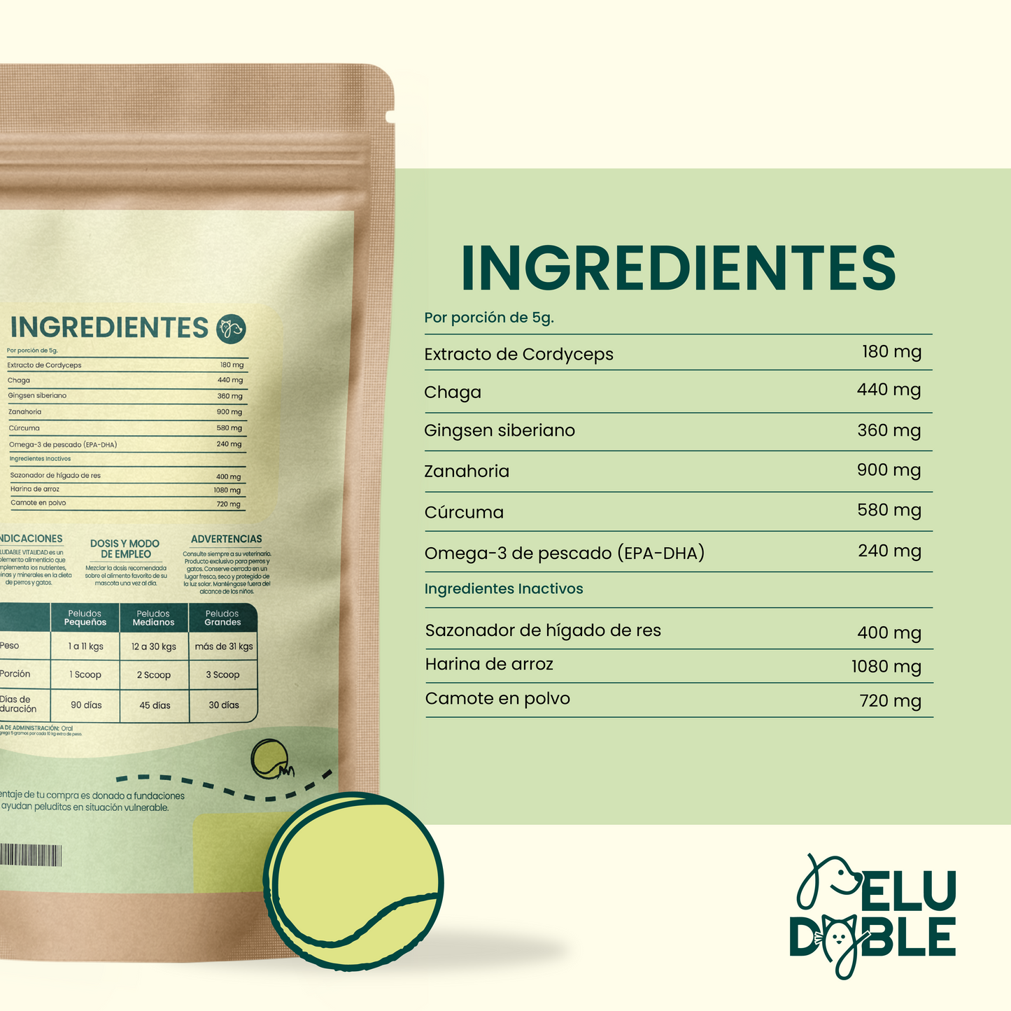 Vitalidad Suplemento Alimenticio Para Mascotas